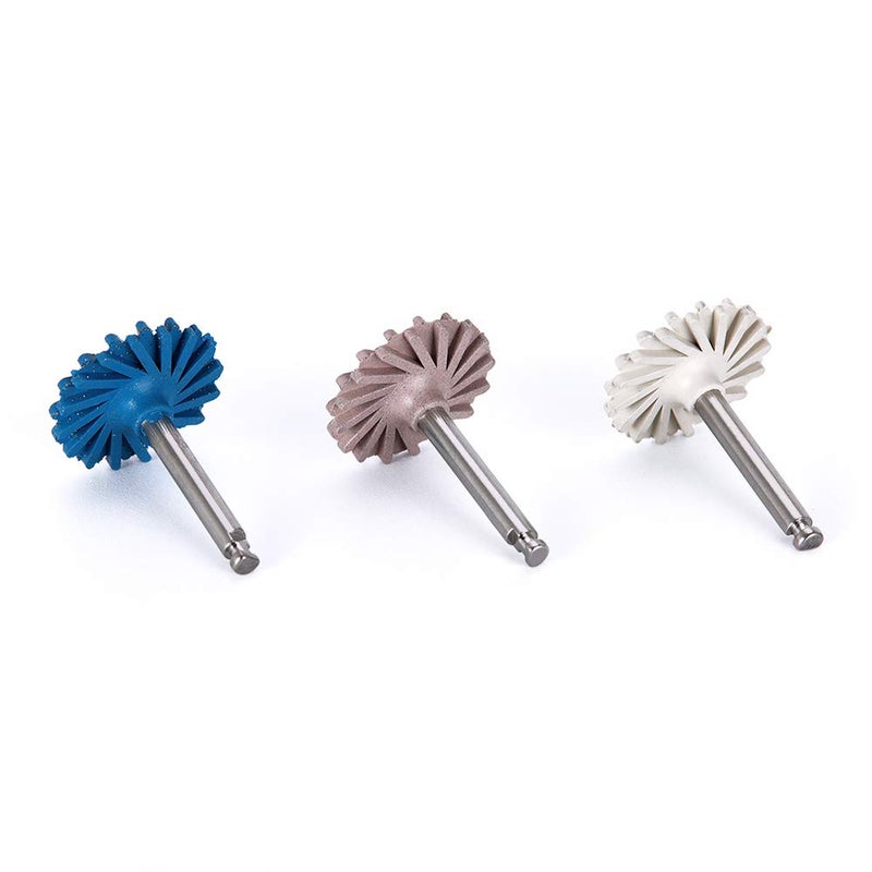 N.C 6Pcs Dental Rubber Polisher Composite Resin Polishing Wheel Spiral Flex Polishier Diamond System RA Disc Kit 14mm - Image 4